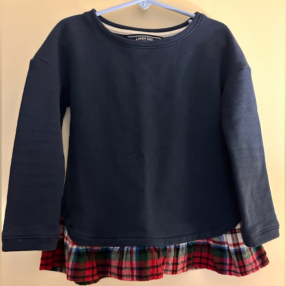 Lands’ End Girls Sweatshirt Tunic Size S(4)